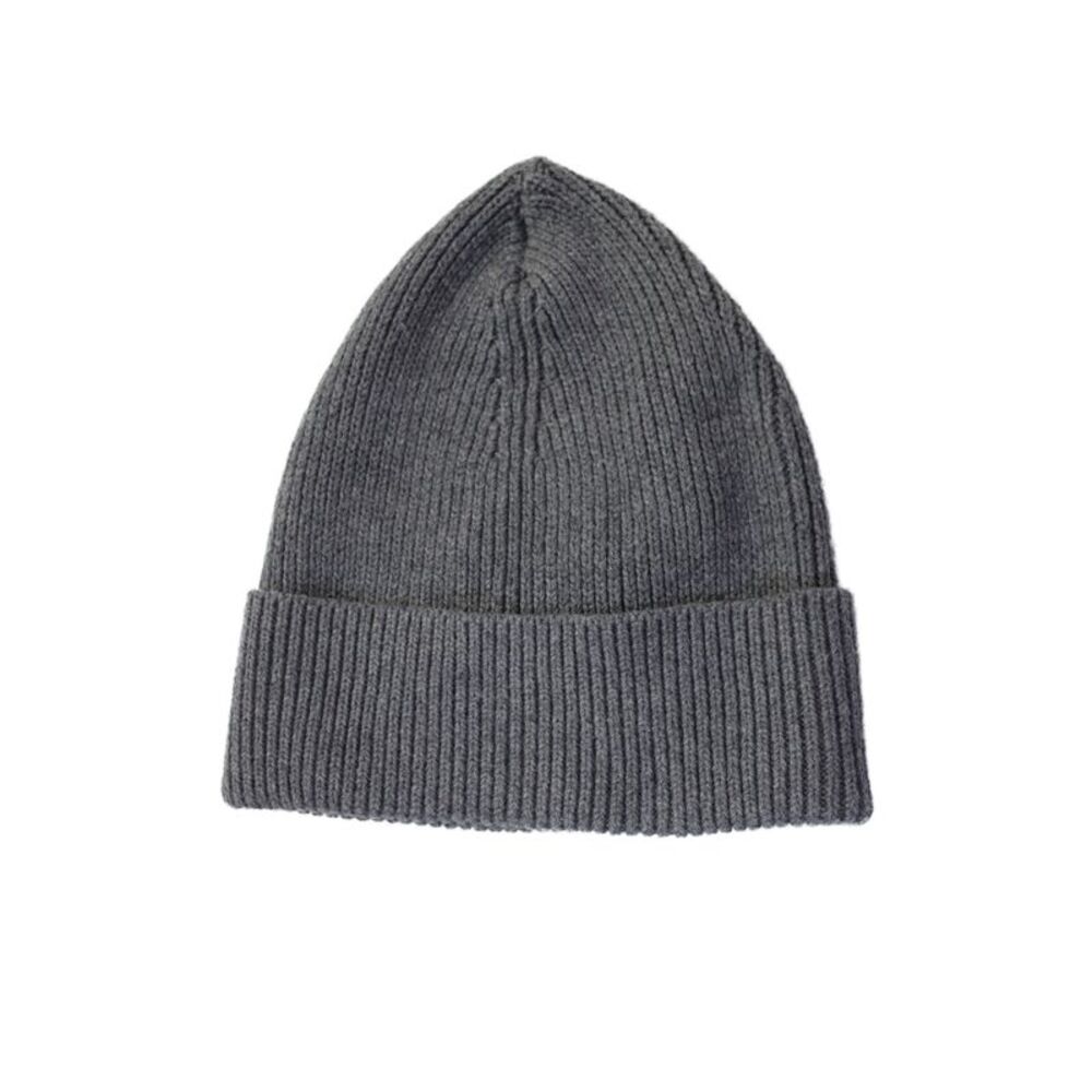 Maison Margiela Unisex Adults Cotton Knit Beanie Hat Gray Size OS